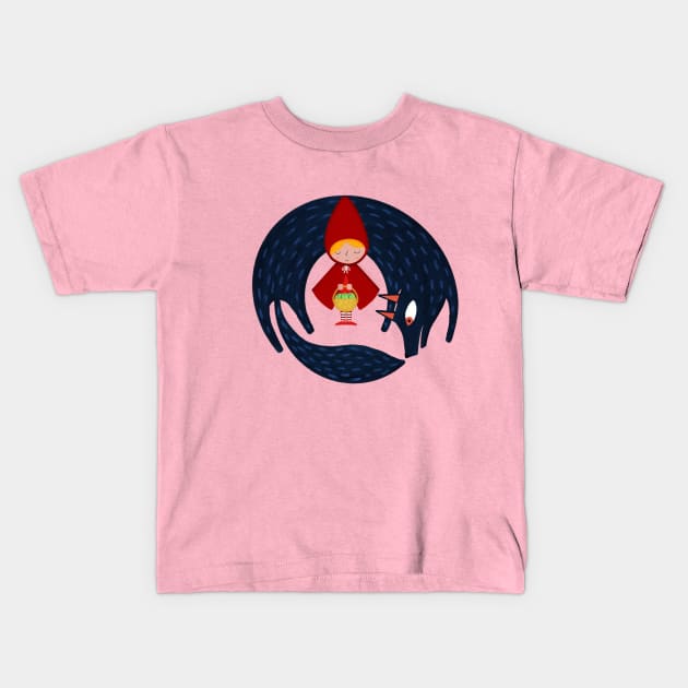 little red riding hood Kids T-Shirt by marcvaello